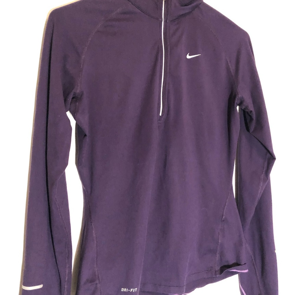 dark purple and light purple dry fit Nike workout sweatshirt